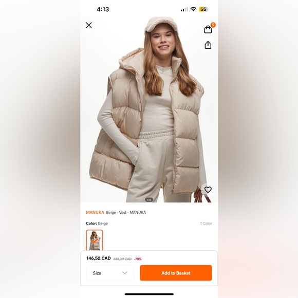 Beautiful designer puffer vest - Picture 3 of 7